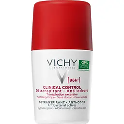 Антиперспірант Vichy Deo Clinical Control кульковий 96 годин захисту проти надмірного потовиділення та запаху 50 мл (MB468300)