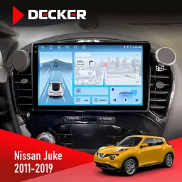 Штатна магнітола Nissan Juke 2011-2019 Decker D9-010 6x128, DSP, 4G, 2K Decker (НФ-00004754)