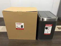 Відро для сміття Koer TC-020112-07 12 л сенсорне прямокутне graphite KR5583, Графит - мініатюра 7
