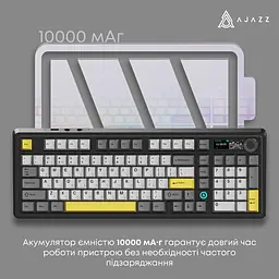 Клавіатура бездротова Ajazz AK980 V2 Maillard Switch Black (AK980-V2-M-BGY) - мініатюра 9
