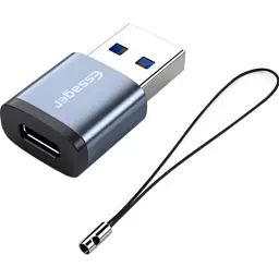 Перехідник USB 3.0 AM to USB-C F gray Essager (EZJCA-SRB0G)