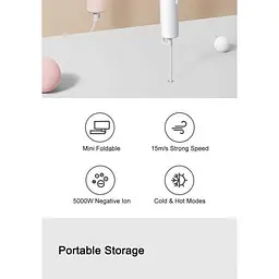 Фен компактний Xiaomi H101 Compact Hair Dryer білий - мініатюра 3