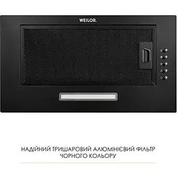 Витяжка вбудована Weilor WB 64 FBL - мініатюра 6