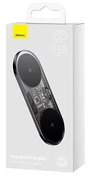 Бездротовий зарядний пристрій Baseus Digital LED Display 2-in-1 20W WXSX010101 Black - мініатюра 5