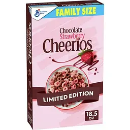 Сухий сніданок Chocolate Strawberry Cheerios Valentine’s Day Breakfast Cereal Family Size 525g