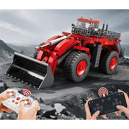 Конструктор Reobrix Mechanical Фронтальний навантажувач з пультом Red/Black (22010) [160812] - мініатюра 5