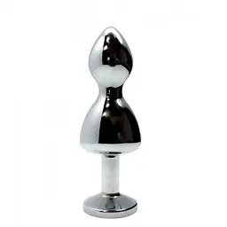 Анальна пробка Wooomy Lollypop Double Ball Metal Plug M, 9.4х3.1 см, червоний - мініатюра 2
