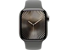 Смарт-годинник Apple Watch Series 10 GPS + Cellular 46mm Natural Titanium Case w. Stone Grey Sport Band - M/L (MWYA3) - мініатюра 2