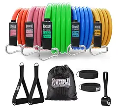 Набір трубчастих еспандерів PowerPlay PP-4102 Expander Set 5 шт (до 35 кг.) (PP-4102_5set) - мініатюра 1