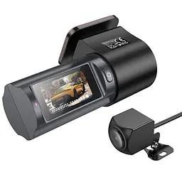 Відеореєстратор Hoco DV8 2K Display Hidden Driving Recorder (with rear camera) Black - мініатюра 5