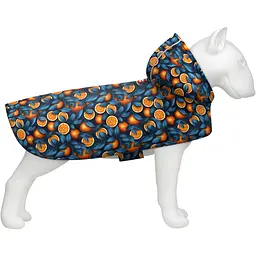 Дощовик-накидка з капюшоном для собак Waudog Clothes Апельсини XL А 55-61 см B 68-80 см С 42-52 см
