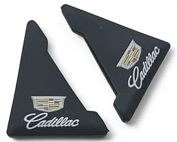 Захист кутів дверей Cadillac 2 шт Гумові 45х58х47 мм на скотчі Чорні Посилені (протиударні чохли від сколів)