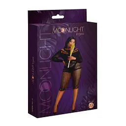 Сукня-бодістокінг Moonlight Plus Model 03 XL-XXXL Black, міді, довгий рукав - мініатюра 5