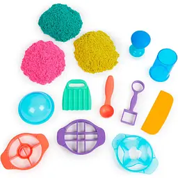 Набір піску для дитячої творчості Kinetic Sand Кольорові пригоди 3 кольори 907 г (71647) - мініатюра 3