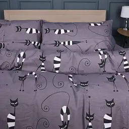 Простирадло MirSon Бязь Night cats 200x220 см (2200011151984) - мініатюра 3