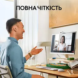 Веб-камера Logitech Brio 100 Full HD Off-White (960-001617) - мініатюра 2