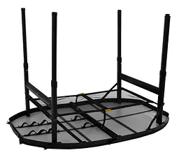 Стіл Bo-Camp Woodbine Oval 100x70 cm Black/Wood look (1404185) - мініатюра 6