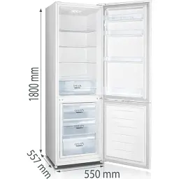 Холодильник Gorenje з нижн. мороз. камерою 180х55х56 см 2 дв. Х 198л М 66л A+++ ST Білий - мініатюра 4