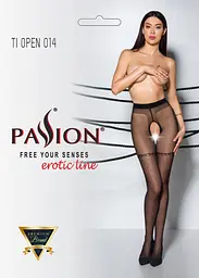 Колготки Passion Tiopen 014 з відкритим доступом 1/2 чорні - мініатюра 3