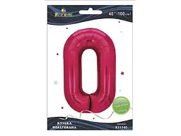 Кулька фольгована цифра PELICAN 40 (100 см) 1 0 фуксія