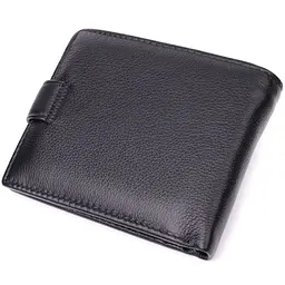 Горизонтальне чоловіче портмоне з натуральної шкіри ST Leather 22487 чорний - мініатюра 6