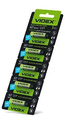 Батарейка лужна Videx А27 5шт BLISTER CARD VIDEX (22822-000) - мініатюра 2