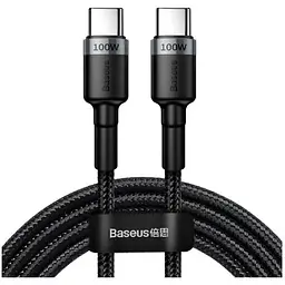 Дата кабель USB-C to USB-C 2.0m 100W 5A black-grey Baseus (CATKLF-ALG1)