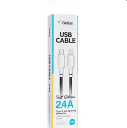 Кабель Gelius Full Silicon Cable Type-C to Lightning GP-UCN001CL 20W 1.2m Black-White - мініатюра 2