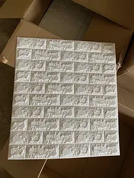Самоклеюча 3D панель 3D Loft під білу матову цеглу 700x770x7 мм - мініатюра 3