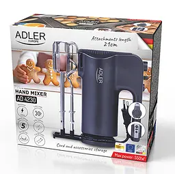 Міксер Adler AD 4230 з висувним піддоном для аксесуарів - мініатюра 7