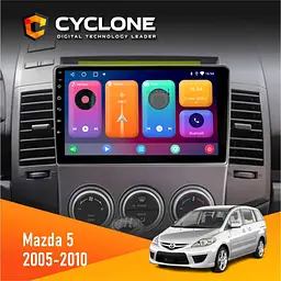 Штатна магнітола Mazda 5 (Premacy) 2005-2010 Cyclone C9-001 2x32 CPL Cyclone (НФ-00002451)