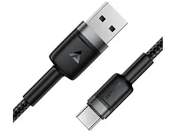 Кабель USB Type-C Acefast C22-04 USB Type-A to USB Type-C 2.0 60W 1.2 m Black (6974316285144) - мініатюра 3