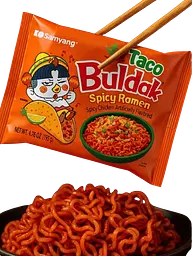Локшина швидкого приготування Samyang Buldak Taco Chicken Flavor Ramen 135г - мініатюра 3