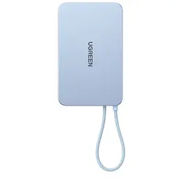 Батарея універсальна Ugreen 10000mAh 30W 1xUSB-C + 15W Magnetic Wireless + cable USB-C blue (65839B) - мініатюра 4