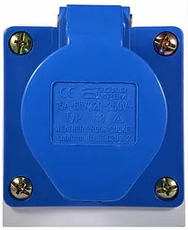 Розетка стаціонарна 16А P3 IP44 2P+PE ГС АСКО-УКРЕМ (A0080040001) - мініатюра 3