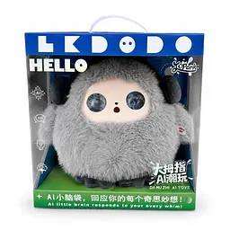 Інтерактивна м'яка іграшка Bobo GREY Smart AI Plush Toy з голосовим керуванням, Wi-Fi та мобільним застосунком Tuya - мініатюра 3