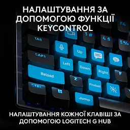 Клавіатура Logitech G PRO X TKL Rapid Linear USB UA Black (920-013233) - мініатюра 9