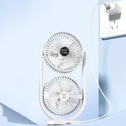 Настільний вентилятор S30 Dual-Fan 3000mAh White - мініатюра 3
