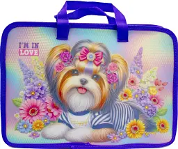 Папка A4+ №Р0227 I`m in Love на блискавці з ручками - мініатюра 1