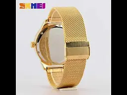 Годинник чоловічий наручний Skmei 9166 Gold blue оригінал - мініатюра 4