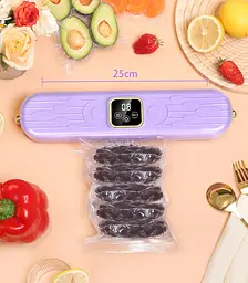 Вакуумний пакувальник 60 кПа + пакети / Вакуумний пакувальник для зберігання харчових продуктів 2 режими: одинарне запаювання, вакуумне запаювання - мініатюра 5