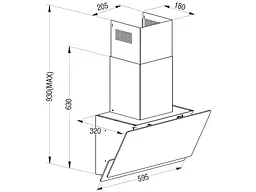 Витяжка Pyramida NX 60 (800) S GBL - мініатюра 6