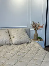 Ковдра євро зимова з вовни Leri Max Pure Wool 21502 200х215 см бежева - мініатюра 6