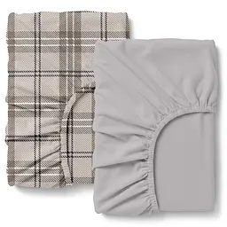 Набір простирадло на резинц фланель 80х160 SAND TARTAN COSAS (4822052502778)