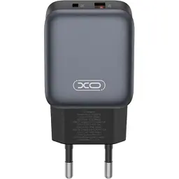 Зарядний пристрій XO L156 USB-C PD30W + USB-A QC3.0 Black (L156.black) - мініатюра 2