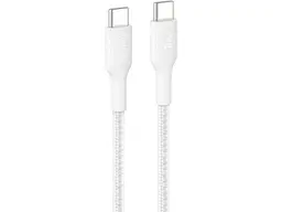 Кабель USB Type-C Belkin Boost Up Charge Pro Braided USB-C to USB-C 240W 1m White (CAB025HQ1MWH)