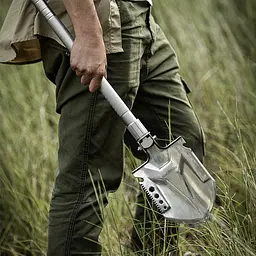 Лопата Naturehike Multifunctional outdoor shovel NH20GJ002 срібляста - мініатюра 4