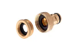 Набір для поливу латунний Intertool Storm 1 насадка 1/2" × 1 адаптер 1/2 та 3/4" × 2 конектори 1/2 - мініатюра 5