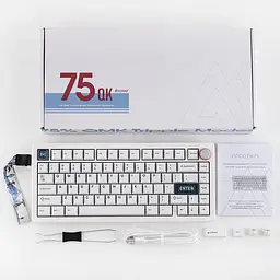 Ігрова бездротова механічна клавіатура CIDOO QK75 / Три режими підключення / CIDOO Pearl White Switch / White - мініатюра 12