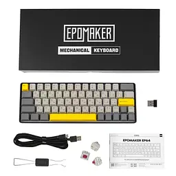 Клавіатура Epomaker EP64 60 Mulan Switch Hot-Swap RGB Wireless/Bluetooth/USB UA Black (EP64-B-M) - мініатюра 12